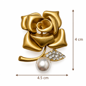 Golden Rose Pearl Brooch Petit Détail Lebanon