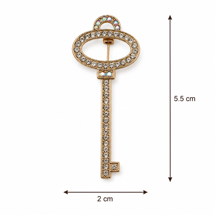 Crystal Key Brooch Petit Détail Lebanon