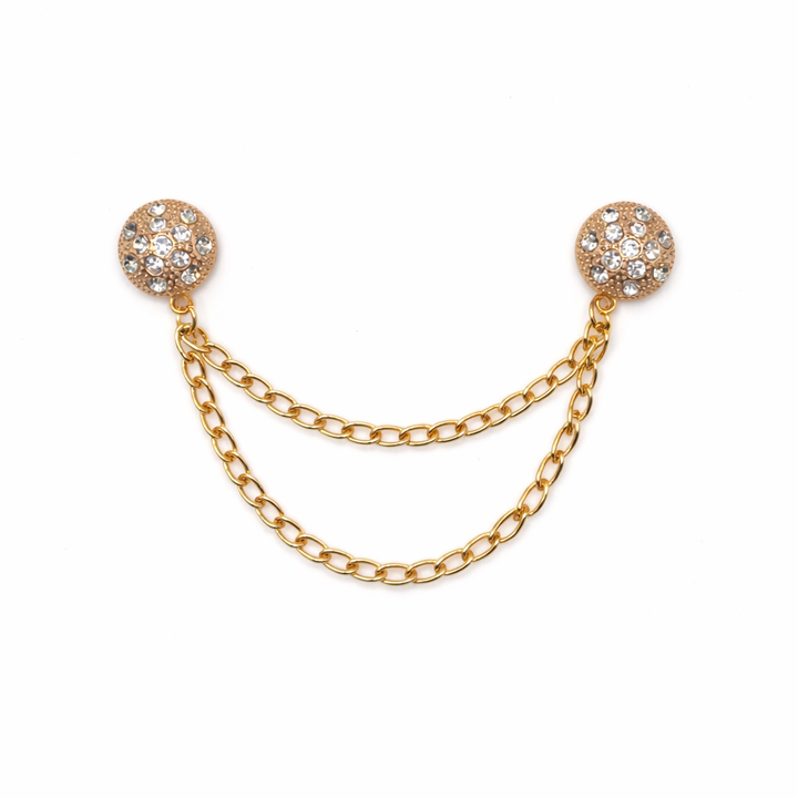 Crystal Disc Magnetic Double Chain Sleeve Holder Petit Détail Lebanon