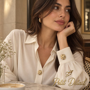 Sculptural Gold-Tone Button Cover Petit Détail Lebanon