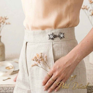 Star Rhinestone Waist Adjusters – Gold & Dark Silver Petit Détail Lebanon