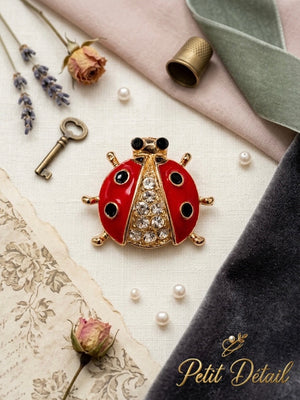 Ladybug Crystal Brooch Petit Détail Lebanon