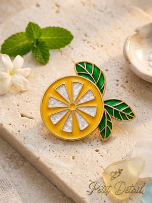 Lemon Slice Brooch Petit Détail Lebanon