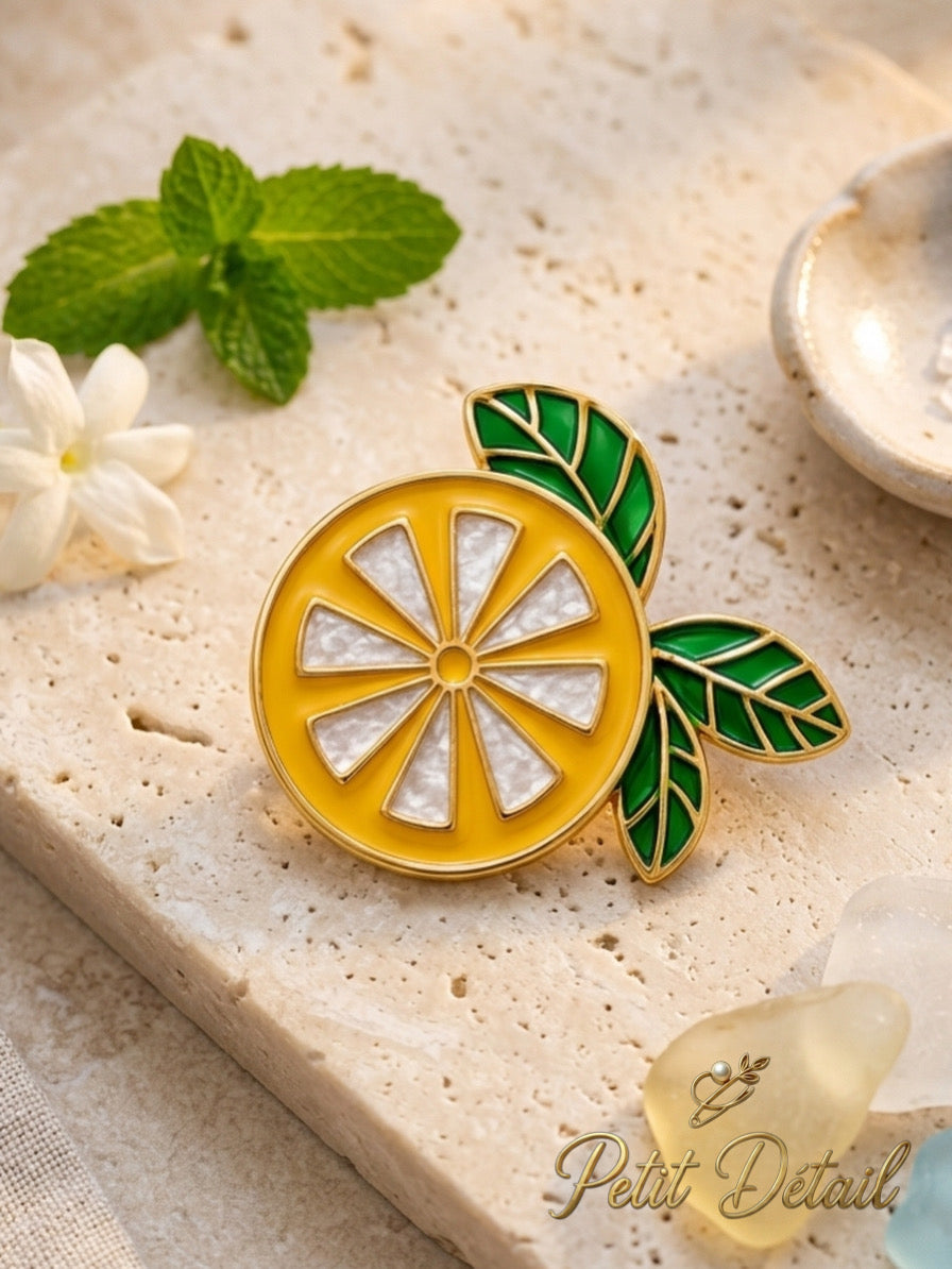 Lemon Slice Brooch Petit Détail Lebanon