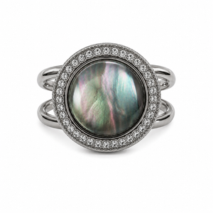 Iridescent Round Scarf Ring Petit Détail Lebanon