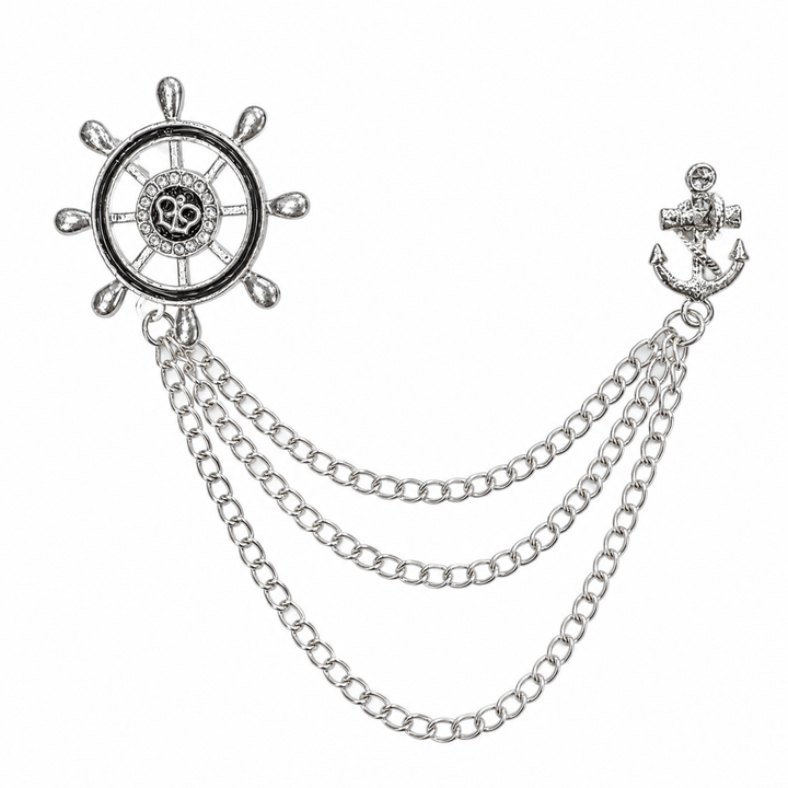 Silver Nautical Chain Brooch Petit Détail Lebanon