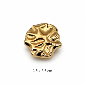 Sculptural Gold-Tone Button Cover Petit Détail Lebanon