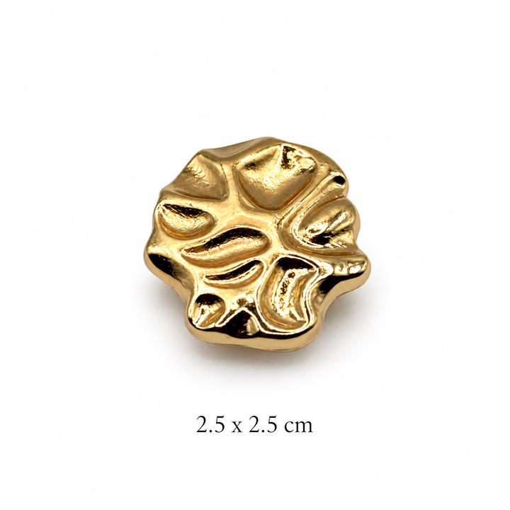 Sculptural Gold-Tone Button Cover Petit Détail Lebanon