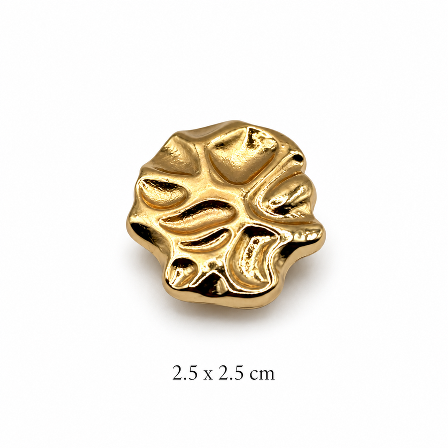 Sculptural Gold-Tone Button Cover Petit Détail Lebanon