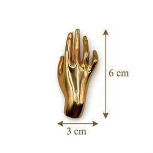 Surrealist Gold Hand Brooch Default Title Petit Détail Lebanon