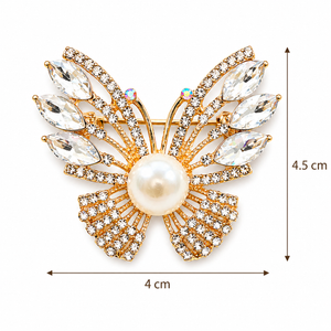 Pearl Crystal Bow Brooch Crystal Petit Détail Lebanon