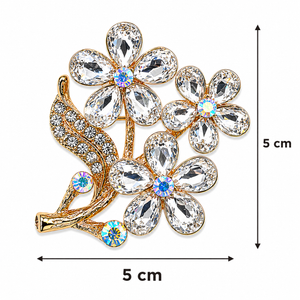 Crystal Daisy Bouquet Brooch Crystal Petit Détail Lebanon