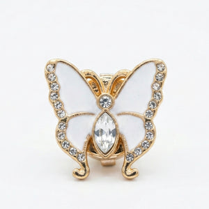 Butterfly Enamel & Crystal Button Covers | Sparkle Wing Button Clips