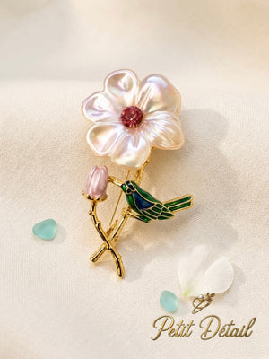 Blossom Bird Brooch Petit Détail Lebanon