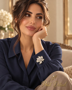 Ivory Pearl Lily Button Cover Petit Détail Lebanon