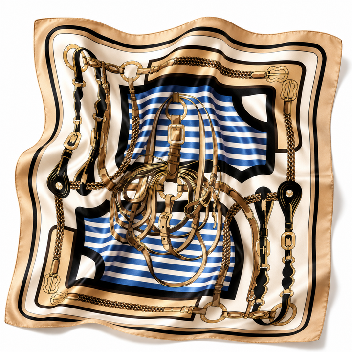 Classic Equestrian Square Scarf Petit Détail Lebanon