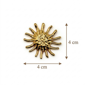 Abstract Gold Sunburst Brooch Default Title Petit Détail Lebanon