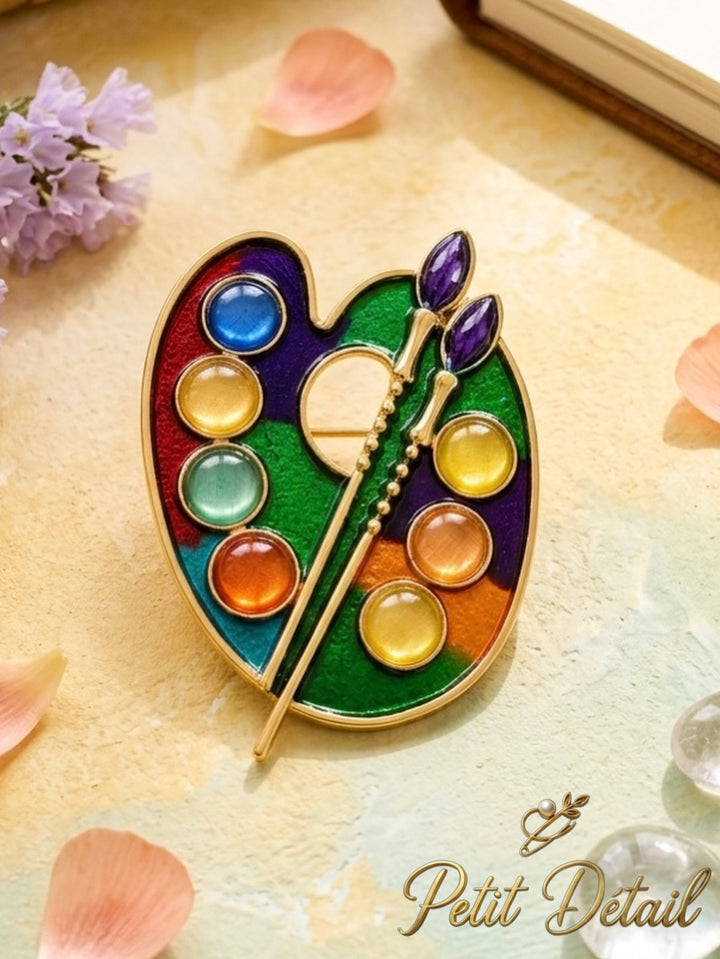 Artist Palette Brooch Petit Détail Lebanon