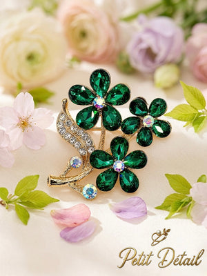 Crystal Daisy Bouquet Brooch Petit Détail Lebanon