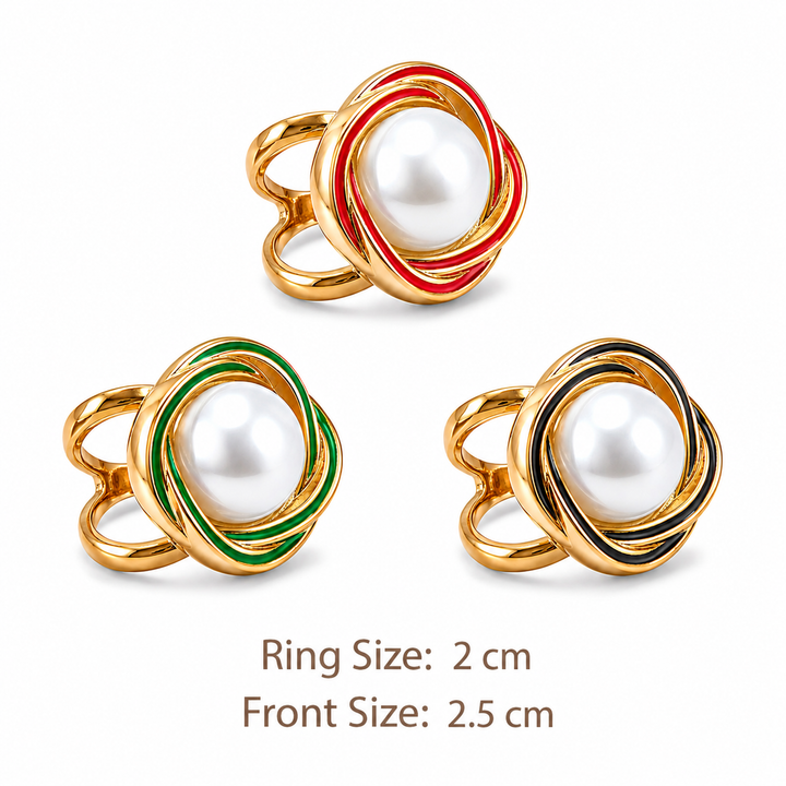 Pearl Accent Scarf Ring Petit Détail Lebanon