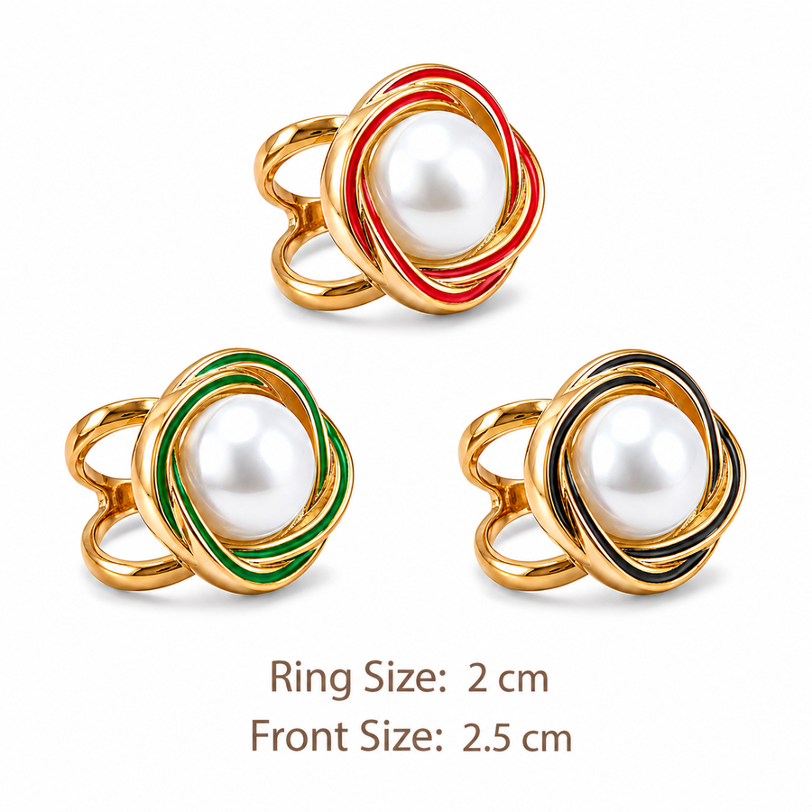 Pearl Accent Scarf Ring Petit Détail Lebanon