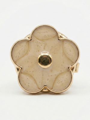 Enamel Flower Button Covers | Dainty Floral Shirt Clips (1.5 cm)