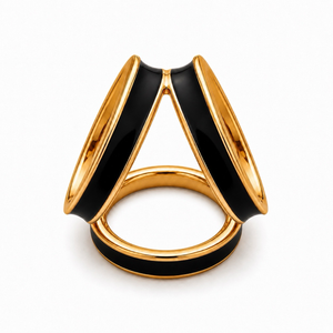 Geometric Trio Scarf Ring black Petit Détail Lebanon