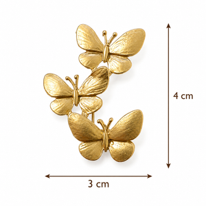 Golden Butterfly Trio Brooch Petit Détail Lebanon