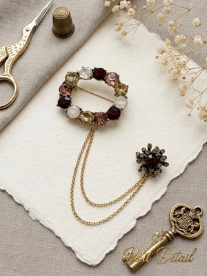 Crystal Circle Chatelaine Brooch Petit Détail Lebanon