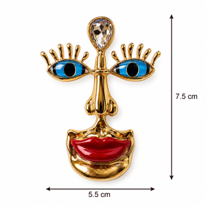 Abstract Face Statement Brooch Petit Détail Lebanon