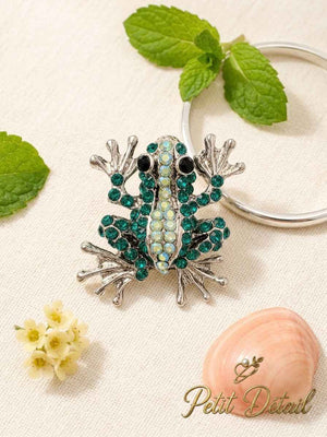 Emerald Frog Brooch Petit Détail Lebanon