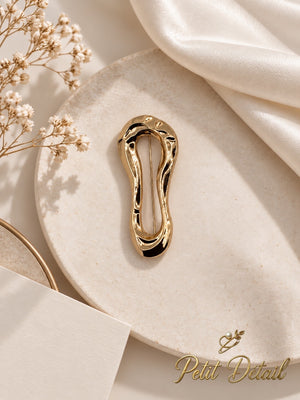 Sculptural Gold Brooch