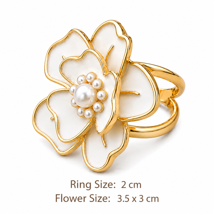Pearl Bloom Scarf Ring Petit Détail Lebanon