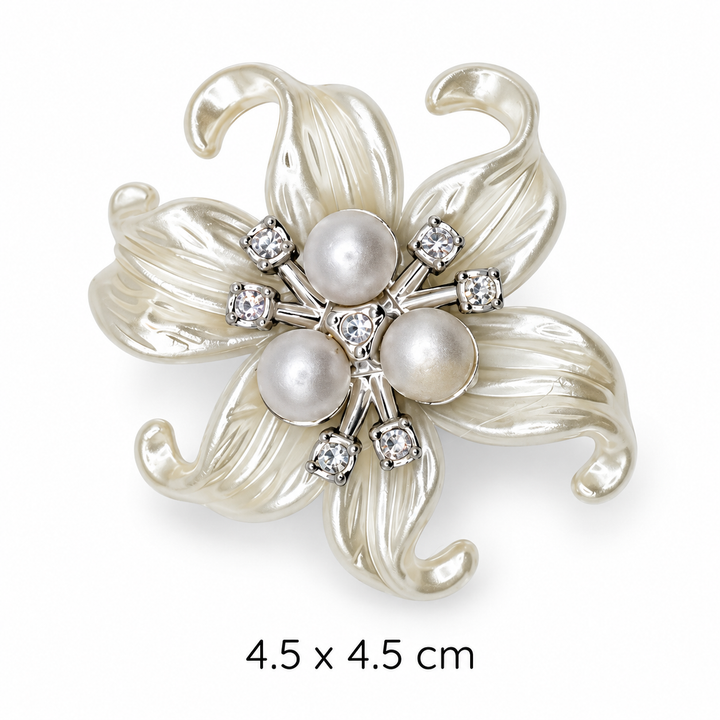Ivory Pearl Lily Button Cover Petit Détail Lebanon
