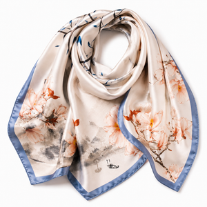 Blush Magnolia Square Scarf Petit Détail Lebanon