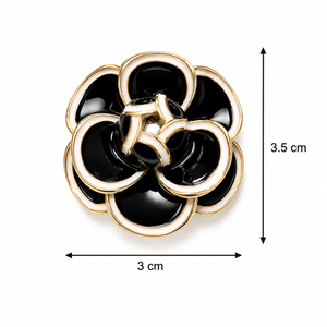 Camellia Flower Brooch black Petit Détail Lebanon