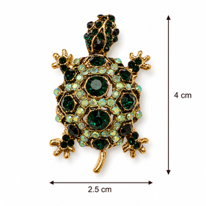 Emerald Turtle Brooch Petit Détail Lebanon