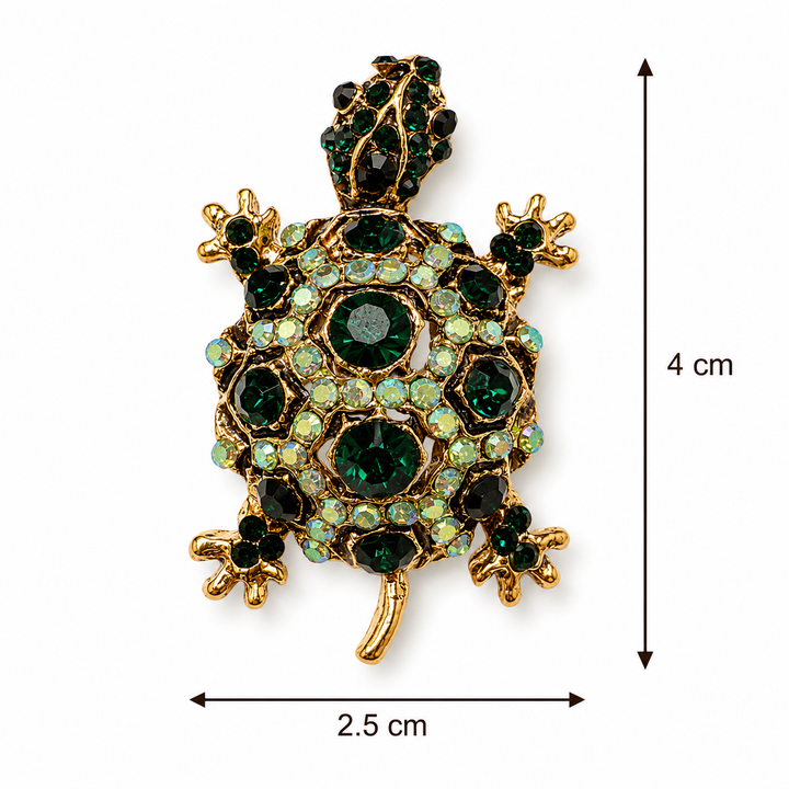 Emerald Turtle Brooch Petit Détail Lebanon