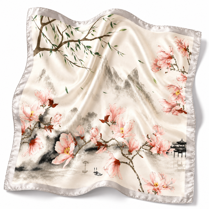 Soft Magnolia Square Scarf Petit Détail Lebanon