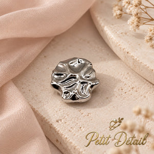 Sculptural Silver-Tone Button Cover Petit Détail Lebanon