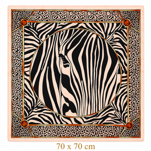 Zebra Print Square Scarf Petit Détail Lebanon