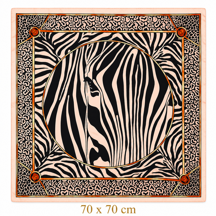 Zebra Print Square Scarf Petit Détail Lebanon