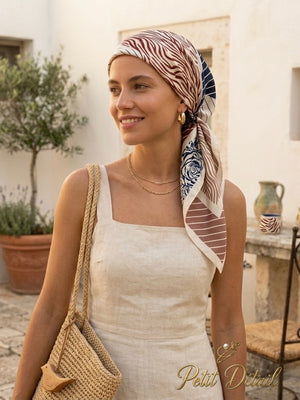 Patchwork Print Square Scarf Petit Détail Lebanon