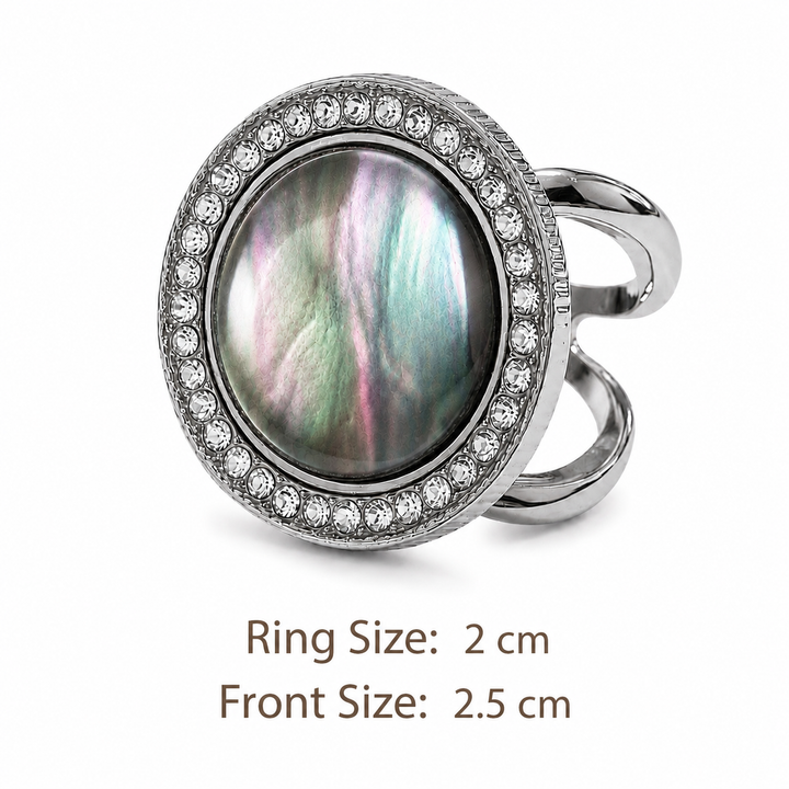 Iridescent Round Scarf Ring Petit Détail Lebanon