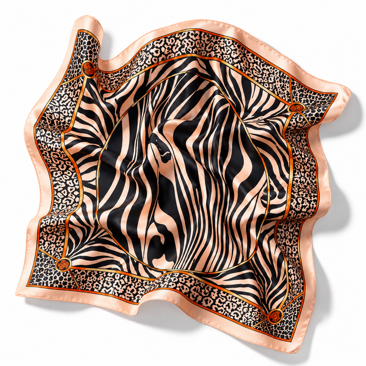 Zebra Print Square Scarf Petit Détail Lebanon