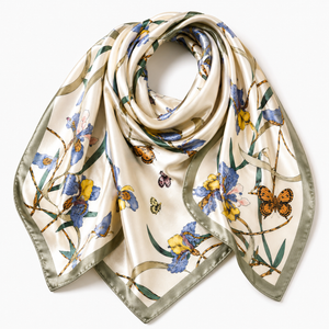Sage Iris Square Scarf Petit Détail Lebanon