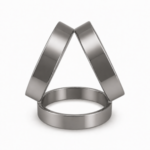 Silver Geometric Trio Scarf Ring Petit Détail Lebanon