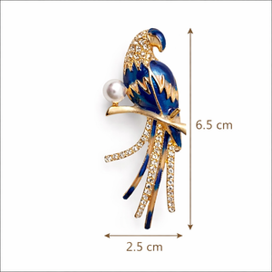 Blue Pearl Bird Brooch Default Title Petit Détail Lebanon