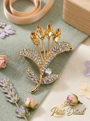 Crystal Tulip Bouquet Brooch Petit Détail Lebanon
