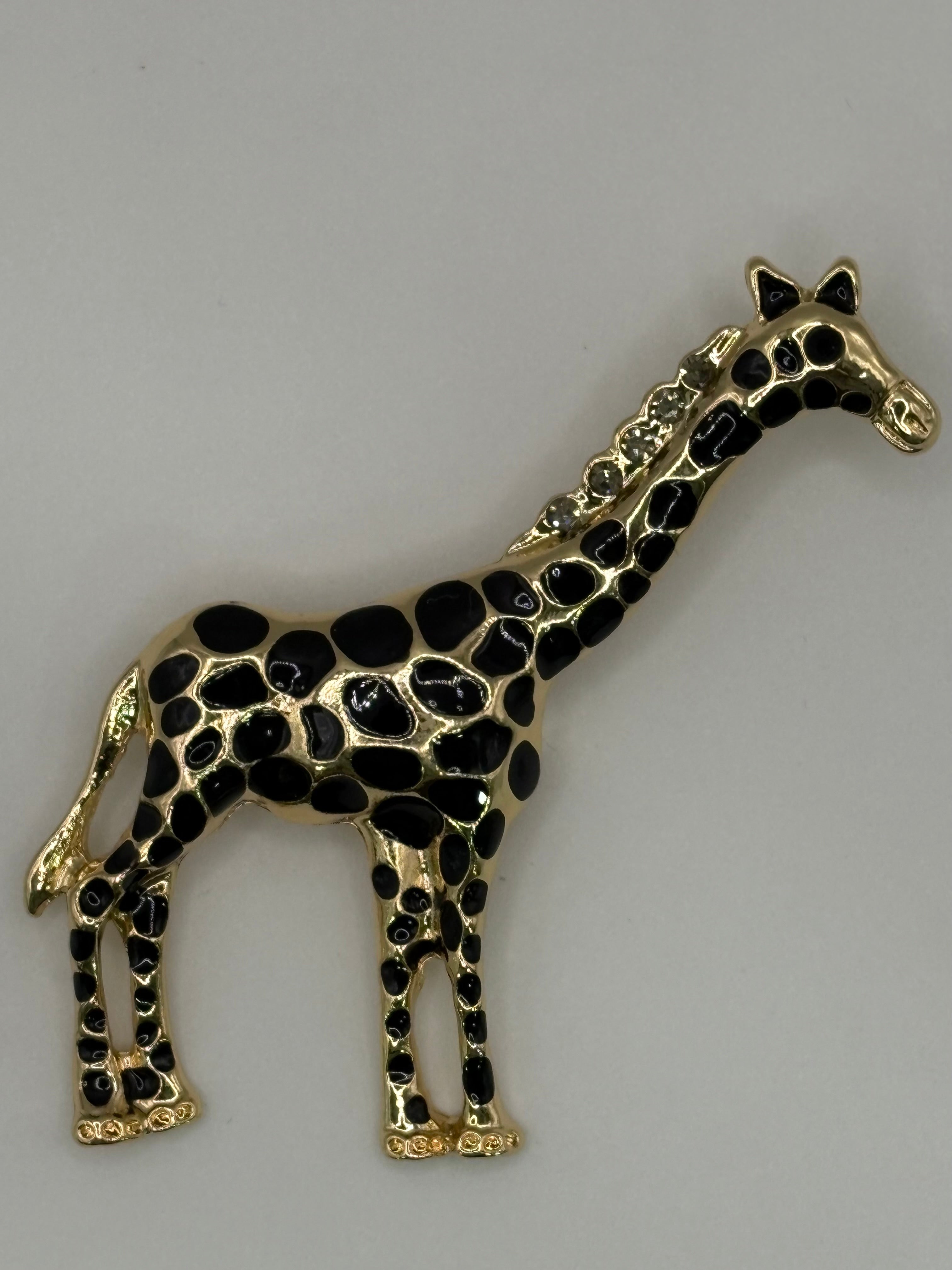 Whimsical Standing Giraffe Brooch
